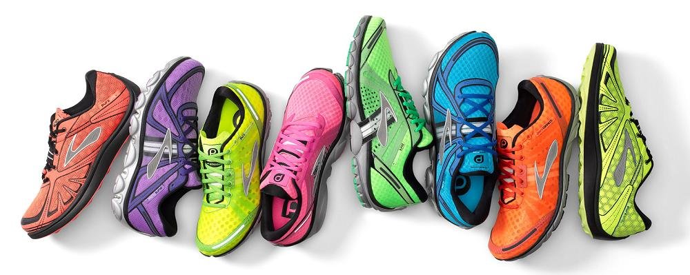 row of running shoes-image